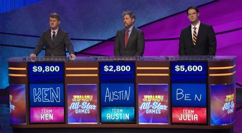 Final <strong>Jeopardy</strong>! wagering suggestions: (Scores: Suzanne $17,700 Holly $8,000 Kiran $5,600) Holly: Standard cover bet over Kiran is $3,201. . Jeopardy fan site